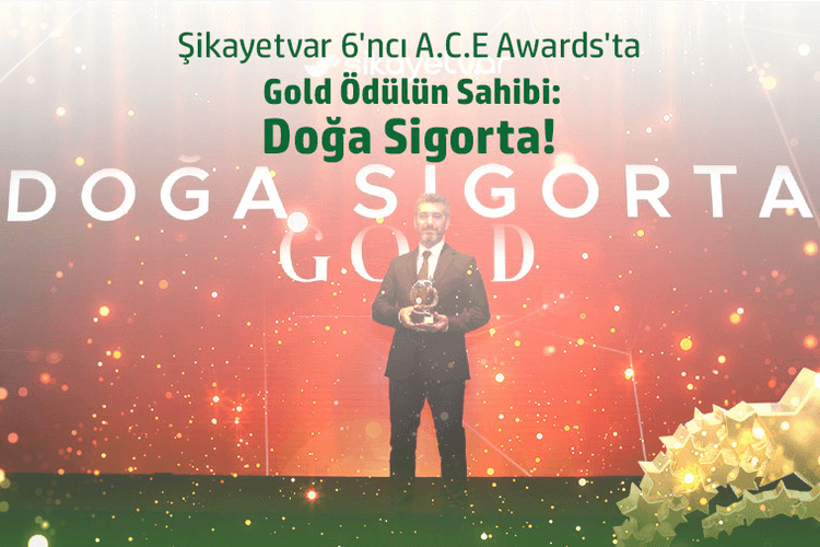 Şikayetvar ACE Awards'tan Doğa Sigorta'ya Gold Ödül